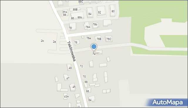 Wieruszów, Teklinowska, 74, mapa Wieruszów