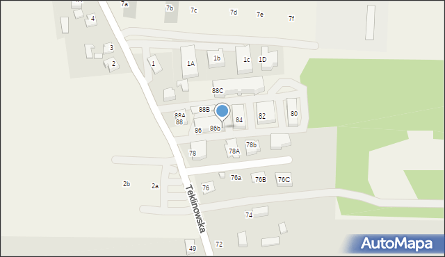 Wieruszów, Teklinowska, 86c, mapa Wieruszów