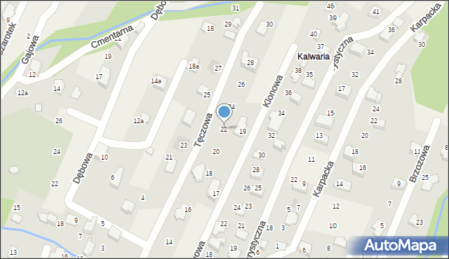 Wilkowice, Tęczowa, 22, mapa Wilkowice