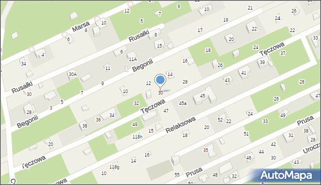 Wolica, Tęczowa, 30, mapa Wolica