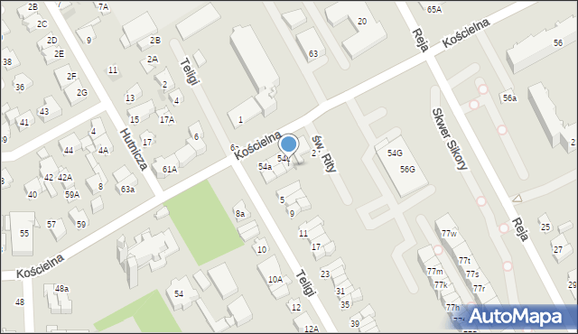 Wołomin, Teligi, 3b, mapa Wołomin