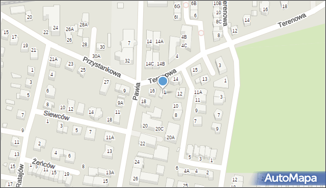 Wrocław, Terenowa, 1b, mapa Wrocławia