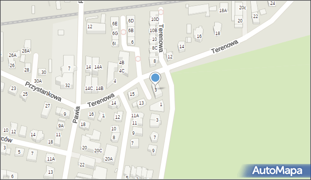 Wrocław, Terenowa, 3, mapa Wrocławia