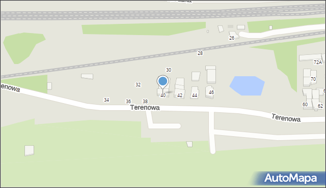 Wrocław, Terenowa, 40, mapa Wrocławia