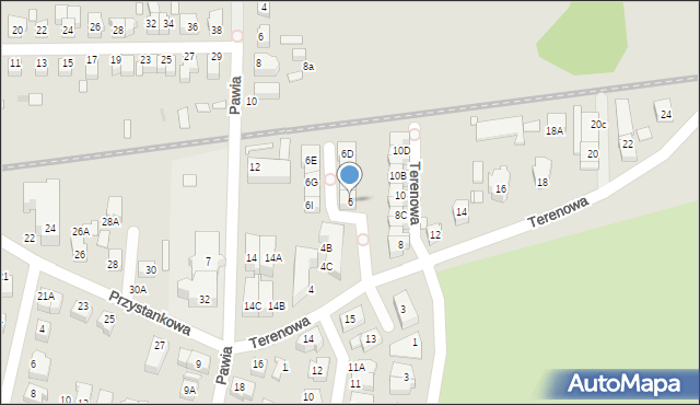 Wrocław, Terenowa, 6, mapa Wrocławia