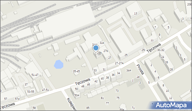 Wrocław, Tęczowa, 29c, mapa Wrocławia