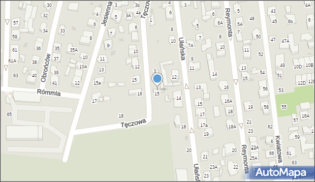 Ząbki, Tęczowa, 5, mapa Ząbki