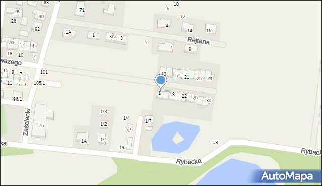 Zaścianki, Telimeny, 14, mapa Zaścianki