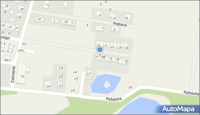 Zaścianki, Telimeny, 16, mapa Zaścianki