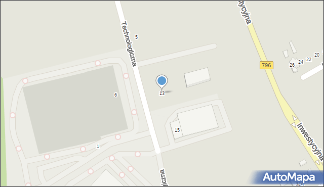 Zawiercie, Technologiczna, 13, mapa Zawiercie