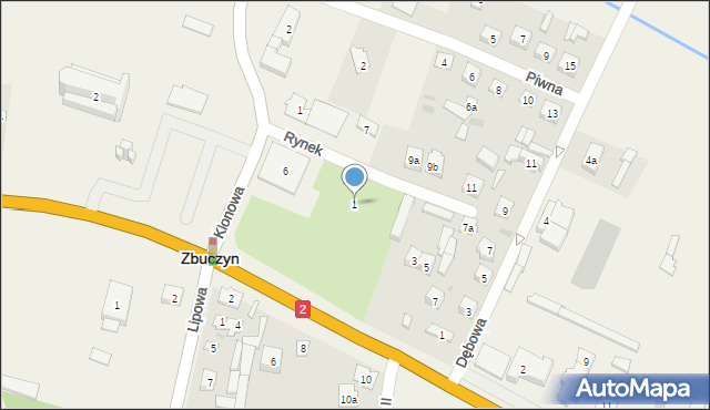 Zbuczyn, Terespolska, 1, mapa Zbuczyn