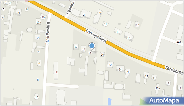 Zbuczyn, Terespolska, 16a, mapa Zbuczyn