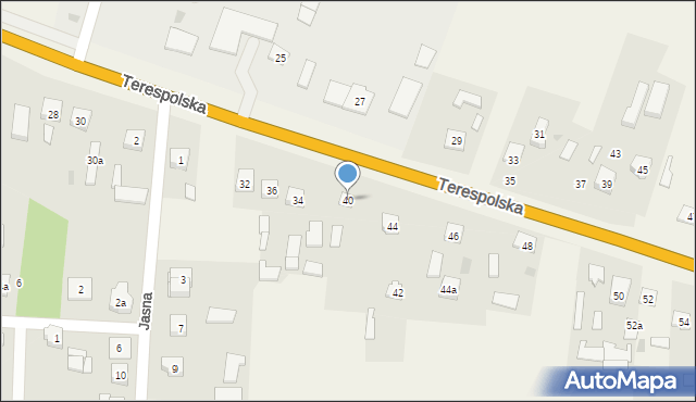 Zbuczyn, Terespolska, 40, mapa Zbuczyn