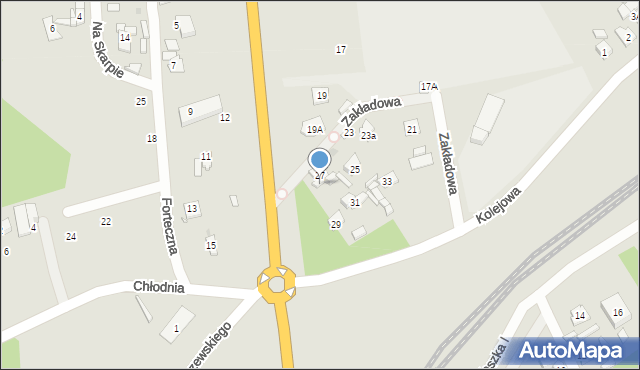 Nowy Dwór Mazowiecki, Thommee Wiktora, gen., 27b, mapa Nowy Dwór Mazowiecki