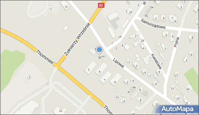 Nowy Dwór Mazowiecki, Thommee Wiktora, gen., 3A, mapa Nowy Dwór Mazowiecki