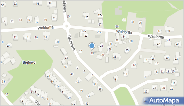 Gdańsk, Tischnera Józefa, ks. prof., 19, mapa Gdańska