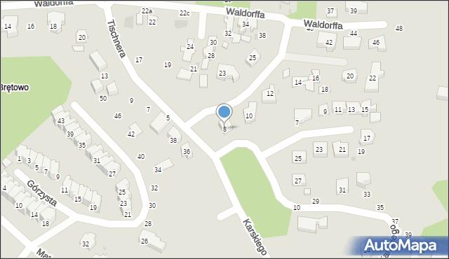 Gdańsk, Tischnera Józefa, ks. prof., 8, mapa Gdańska