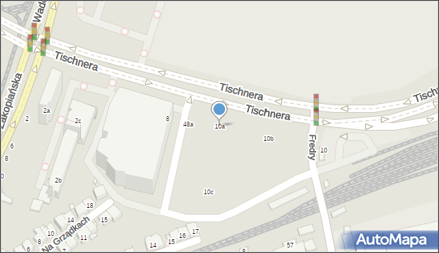 Kraków, Tischnera Józefa, ks. prof., 10a, mapa Krakowa