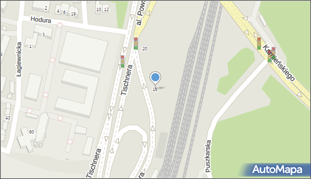 Kraków, Tischnera Józefa, ks. prof., 18, mapa Krakowa