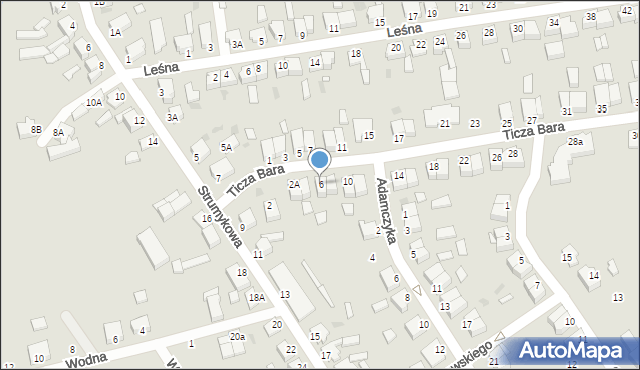 Opalenica, Ticza Bara, 6, mapa Opalenica