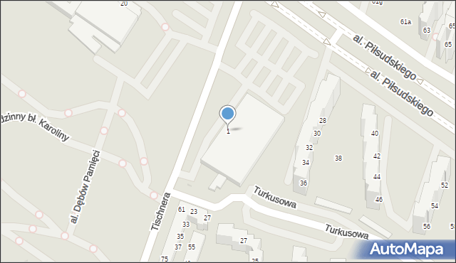 Tychy, Tischnera Józefa, ks. prof., 1, mapa Tychów