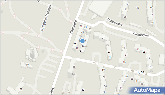 Tychy, Tischnera Józefa, ks. prof., 47, mapa Tychów