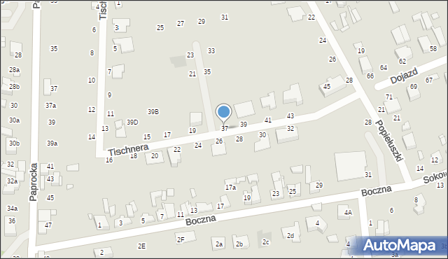 Zduńska Wola, Tischnera Józefa, ks. prof., 37, mapa Zduńska Wola
