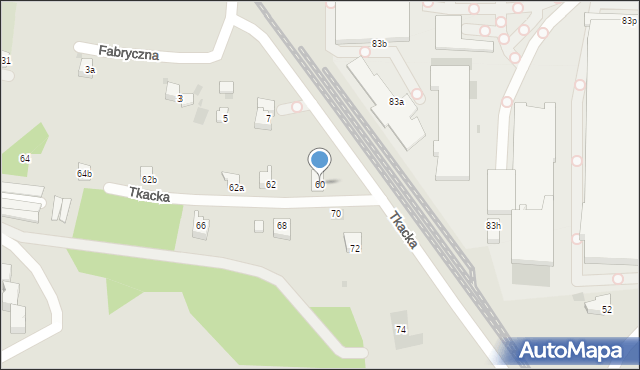 Andrychów, Tkacka, 60, mapa Andrychów