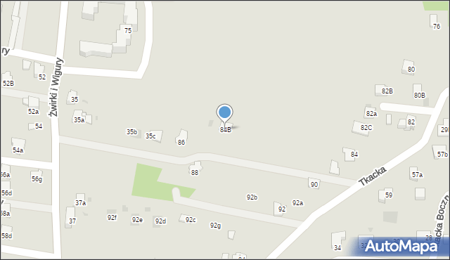 Andrychów, Tkacka, 84B, mapa Andrychów
