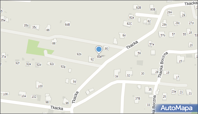 Andrychów, Tkacka, 92a, mapa Andrychów