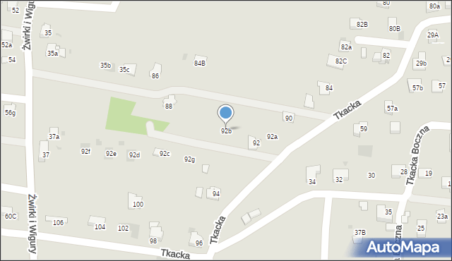 Andrychów, Tkacka, 92b, mapa Andrychów