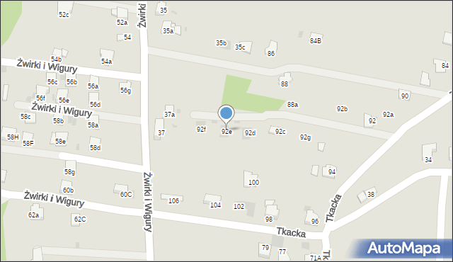 Andrychów, Tkacka, 92e, mapa Andrychów