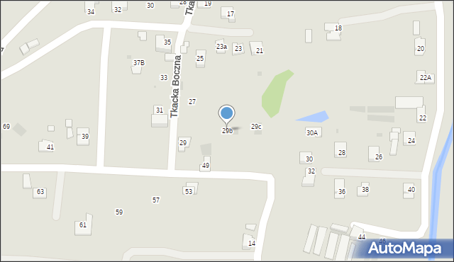 Andrychów, Tkacka Boczna, 29b, mapa Andrychów