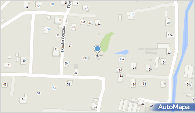 Andrychów, Tkacka Boczna, 29c, mapa Andrychów