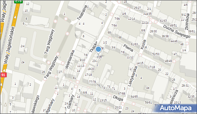 Gdańsk, Tkacka, 25/26, mapa Gdańska