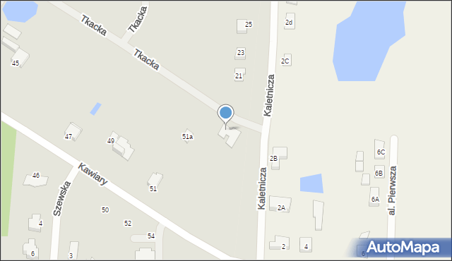 Gniezno, Tkacka, 24, mapa Gniezna