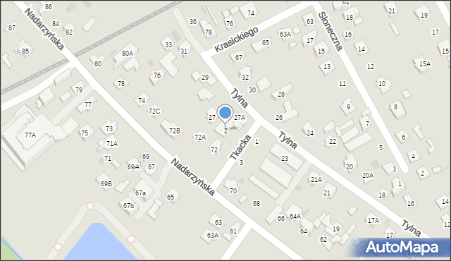 Grodzisk Mazowiecki, Tkacka, 2, mapa Grodzisk Mazowiecki