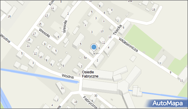 Krosnowice, Tkacka, 7, mapa Krosnowice