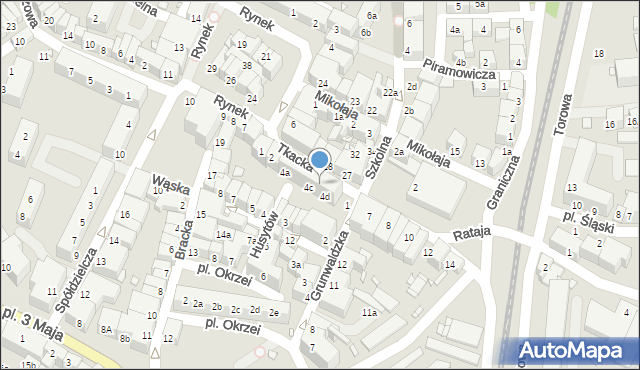 Lubań, Tkacka, 24, mapa Lubań