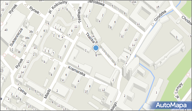 Nysa, Tkacka, 4, mapa Nysy