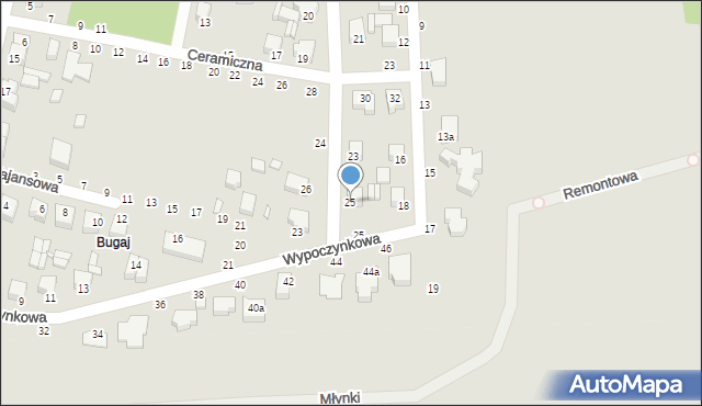 Piotrków Trybunalski, Tkacka, 25, mapa Piotrków Trybunalski