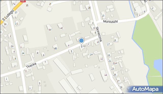 Słońsk, Tkacka, 3, mapa Słońsk