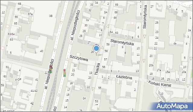 Szczecin, Tkacka, 14, mapa Szczecina