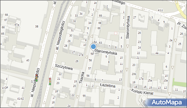 Szczecin, Tkacka, 64d, mapa Szczecina