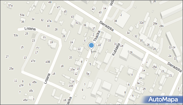 Zduńska Wola, Tkacka, 3, mapa Zduńska Wola