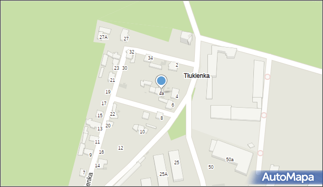 Bukowno, Tłukienka, 4a, mapa Bukowno