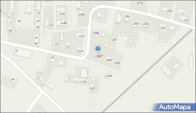 Tłoki, Tłoki, 109a, mapa Tłoki