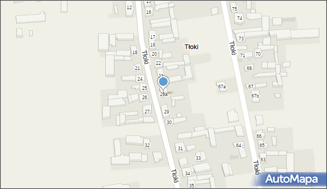 Tłoki, Tłoki, 29a, mapa Tłoki