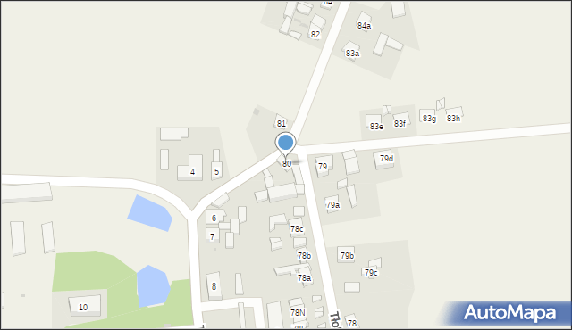 Tłoki, Tłoki, 80, mapa Tłoki
