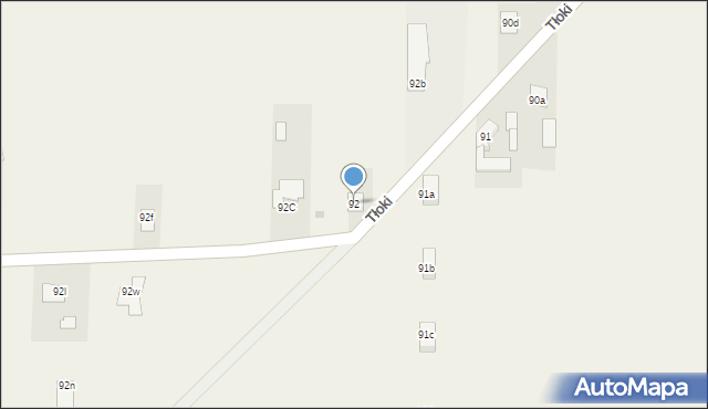 Tłoki, Tłoki, 92, mapa Tłoki